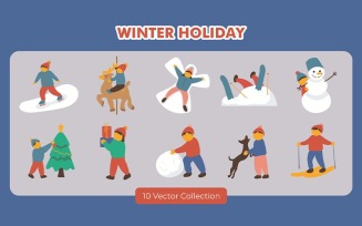 Winter Holiday Vector Set
