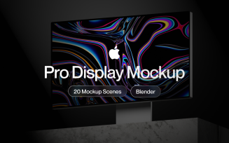 Apple Pro Display 3D Mockup