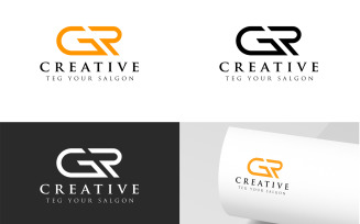 GR Letters Logo Design Template