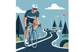 Hand Drawn Tour de France Background Illustration