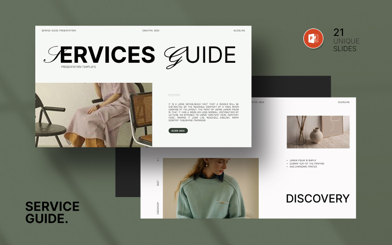 Service Guide Presentation Template PowerPoint Template