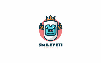Smile Yeti Simple Mascot Logo