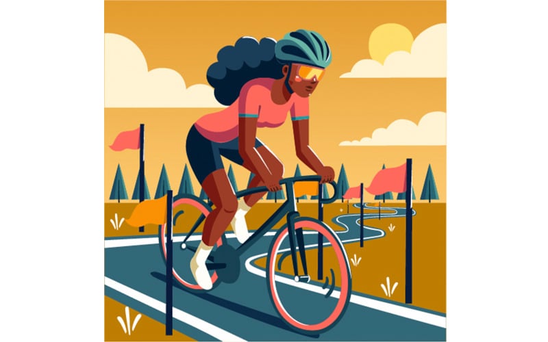 Tour de France Background Illustration