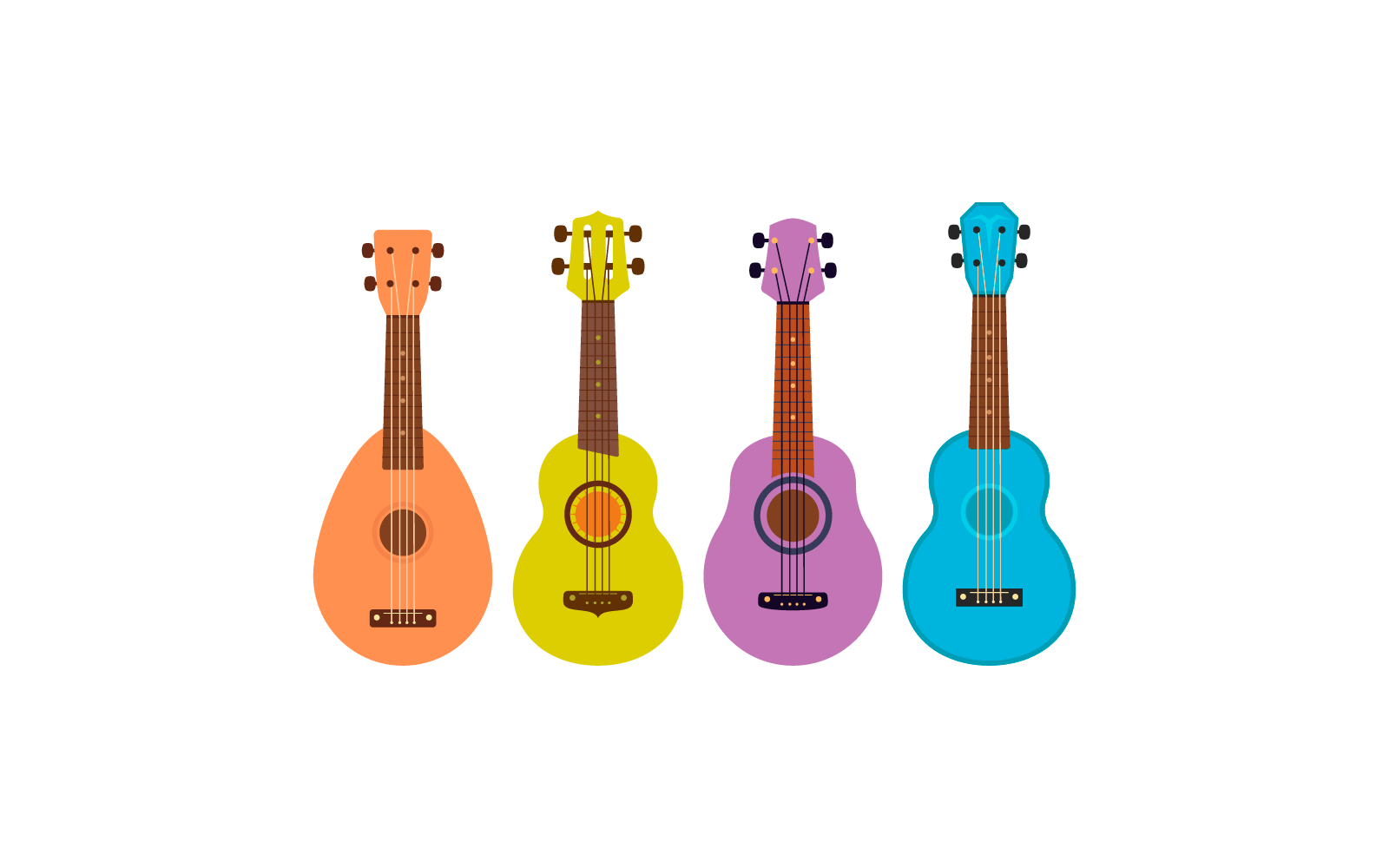 Ukelele illustratie vector pictogram ontwerp