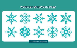 Winter Snowflakes Vector Set