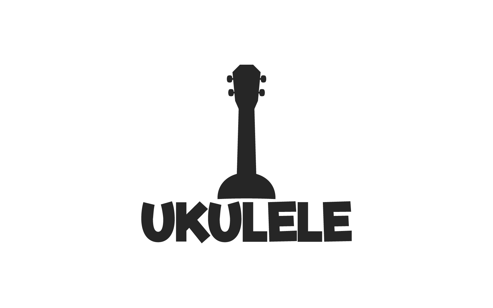 Flache Designvorlage für Ukulele-Symbol