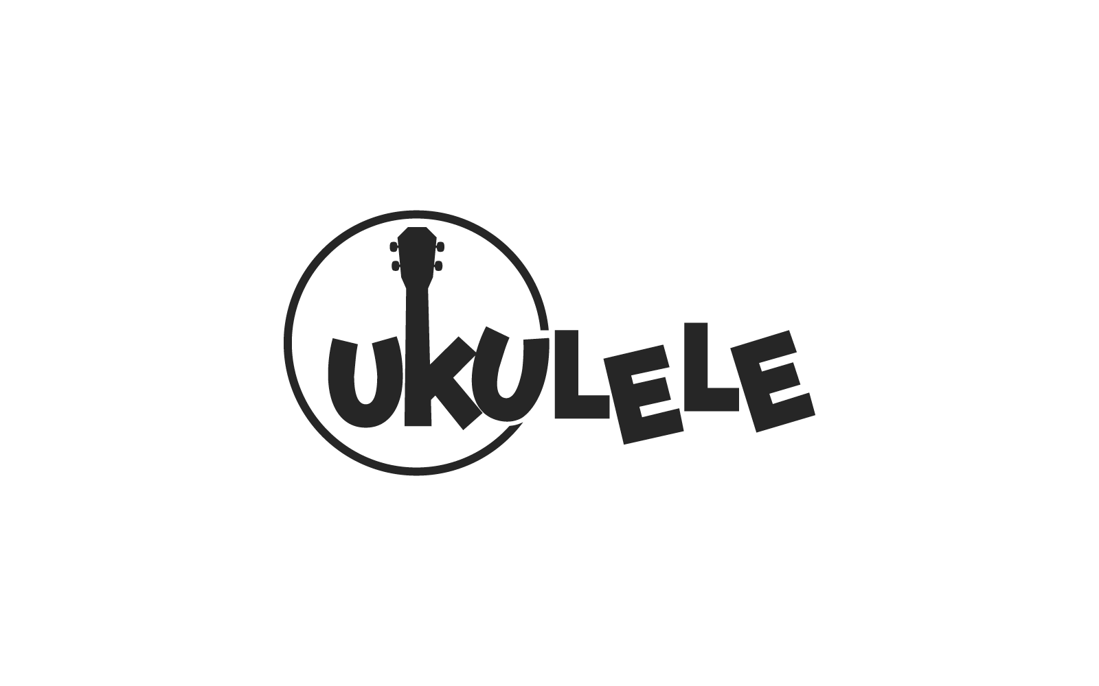 Illustrazione vettoriale Modello di design piatto con icona ukulele