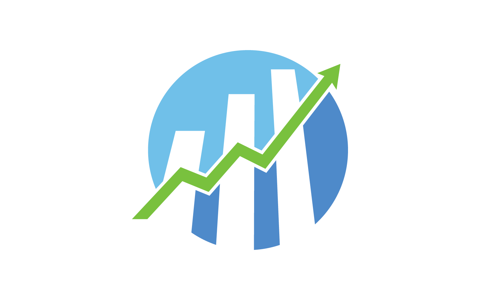 Modello di design piatto vettoriale del logo Business Finance