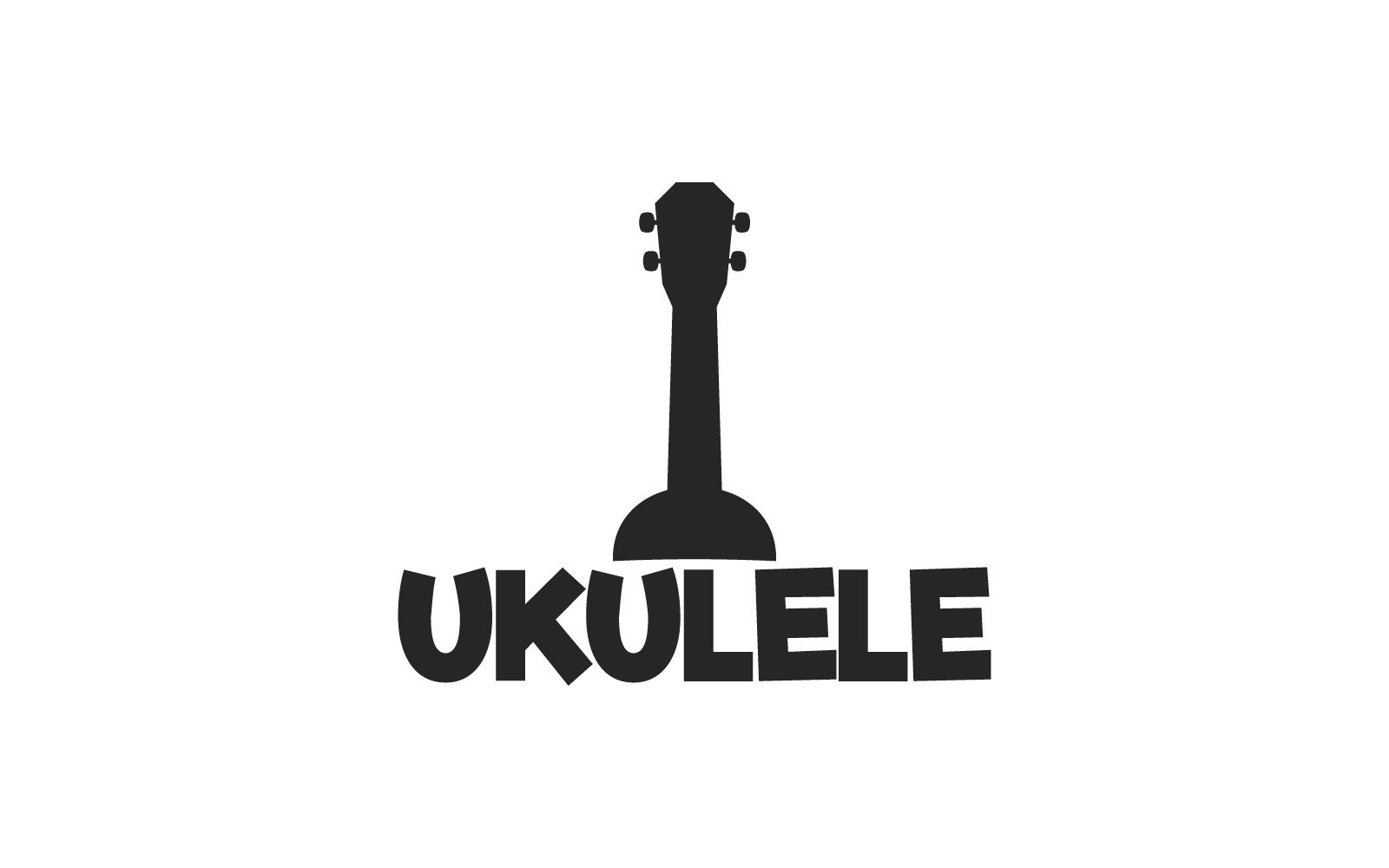 Ukulele icon flat design template