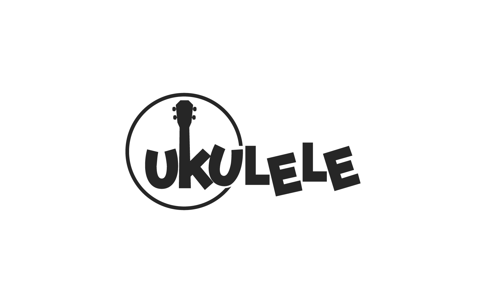 Vector illustration Ukulele icon flat design template Logo Template