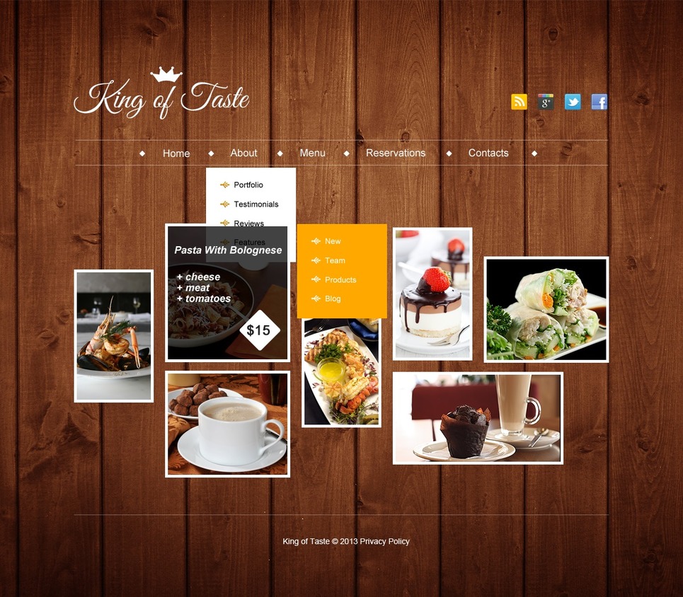 Cafe and Restaurant Website Template #42526 by WT ...