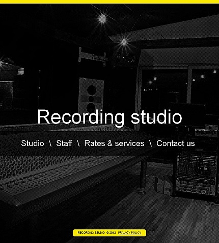 Recording Studio Premium Facebook HTML CMS Theme Big Screenshot Recording Studio Facebook HTML CMS Template Facebook Screenshot