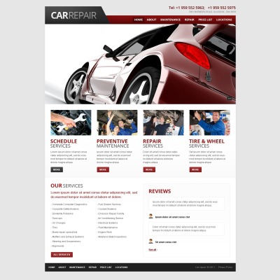 Car Repair Template Siti Web