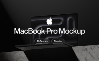 Apple Macbook M3 Pro 3D Mockup