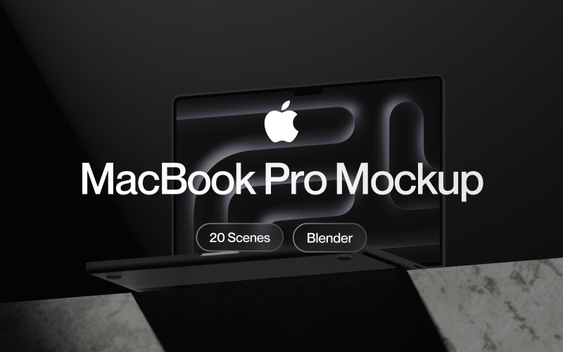 Apple Macbook M3 Pro 3D Mockup Model
