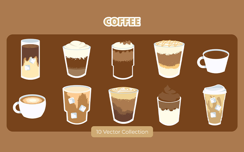 Coffee Vector Set Collection Vector Graphic