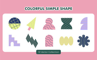 Colorful Simple Shape Set