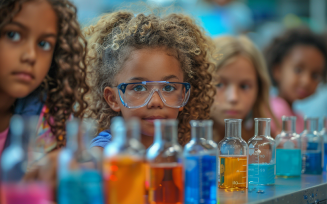 kids scientists conducted experiments in school's lab 533
