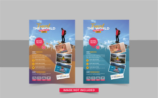 Modern travel flyer or travel agency poster design template