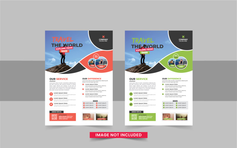 Modern travel flyer or travel agency poster design Corporate Identity
