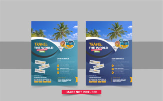 Modern travel flyer or travel agency poster layout