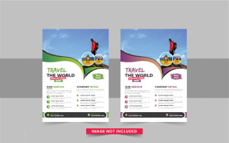 Modern travel flyer or travel agency poster