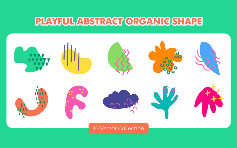 Playful Abstract Organic Shape Vector Graphic