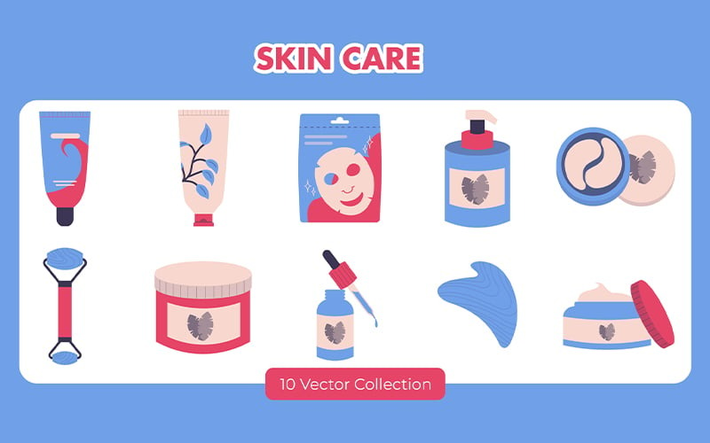 Skin Care Vector Set Collection Vector Graphic