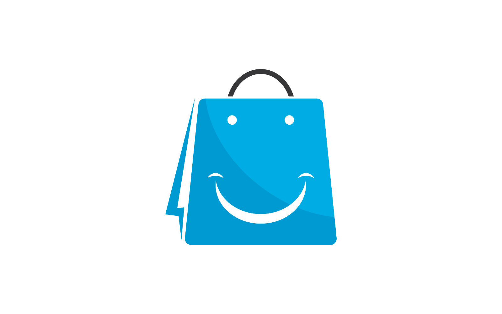 Boodschappentas illustratie logo vector platte ontwerpsjabloon
