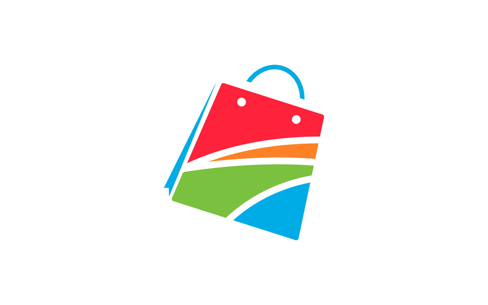 Boodschappentas illustratie vector platte ontwerpsjabloon