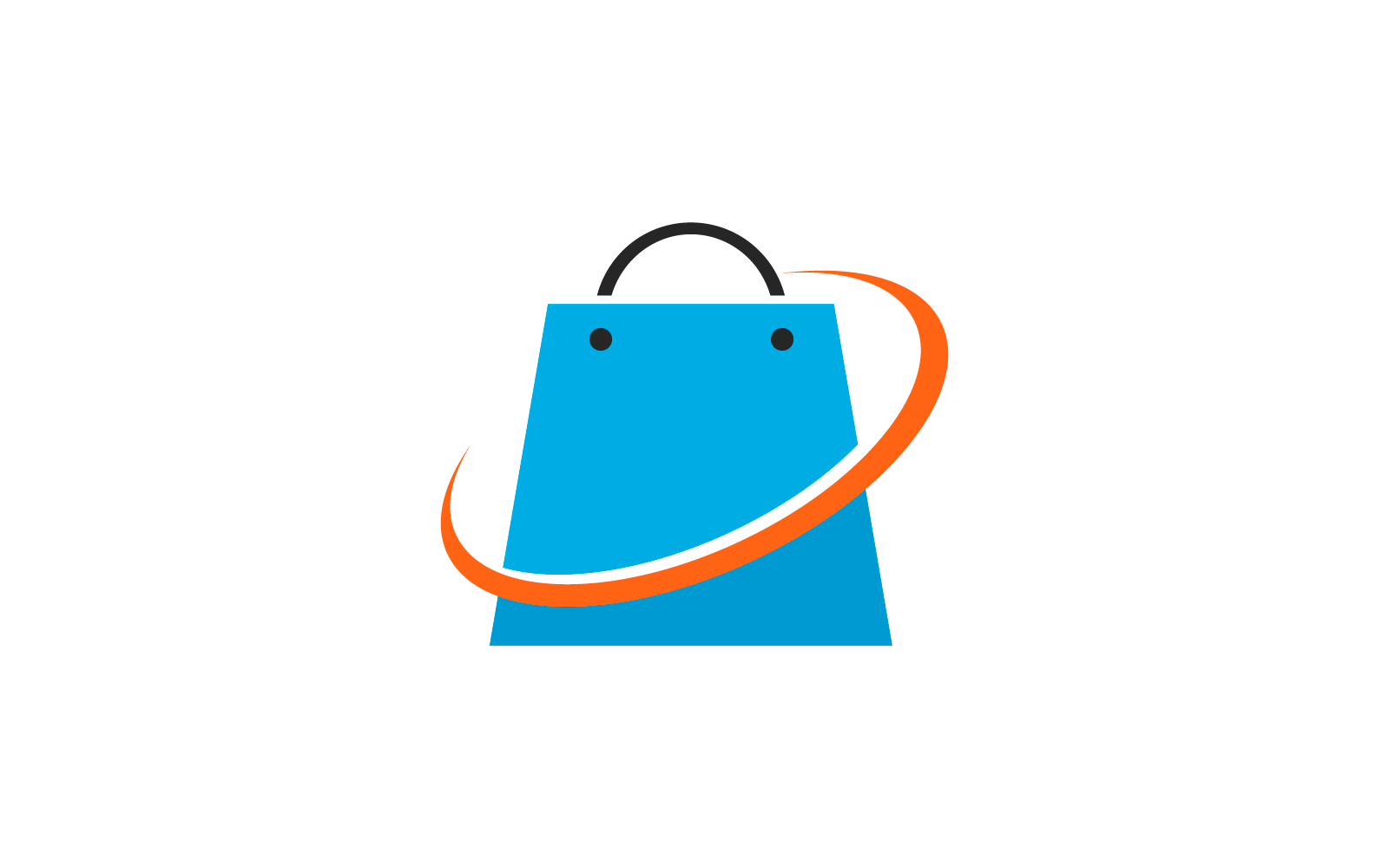 Boodschappentas pictogram vector platte ontwerpsjabloon