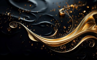 Golden Swirls, Particle Texture, Illustrations Background 11