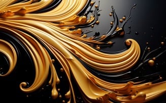 Golden Swirls, Particle Texture, Illustrations Background 12