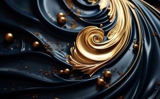 Golden Swirls, Particle Texture, Illustrations Background 13