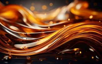 Golden Swirls, Particle Texture, Illustrations Background 24