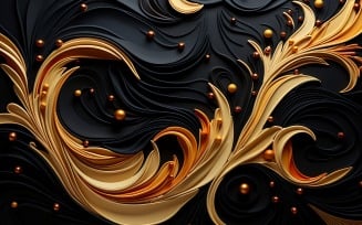 Golden Swirls, Particle Texture, Illustrations Background 29