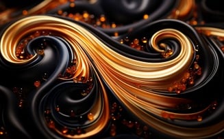 Golden Swirls, Particle Texture, Illustrations Background 31