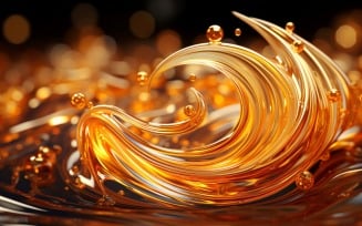 Golden Swirls, Particle Texture, Illustrations Background 32