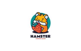 Hamster Mascot Cartoon Logo 3