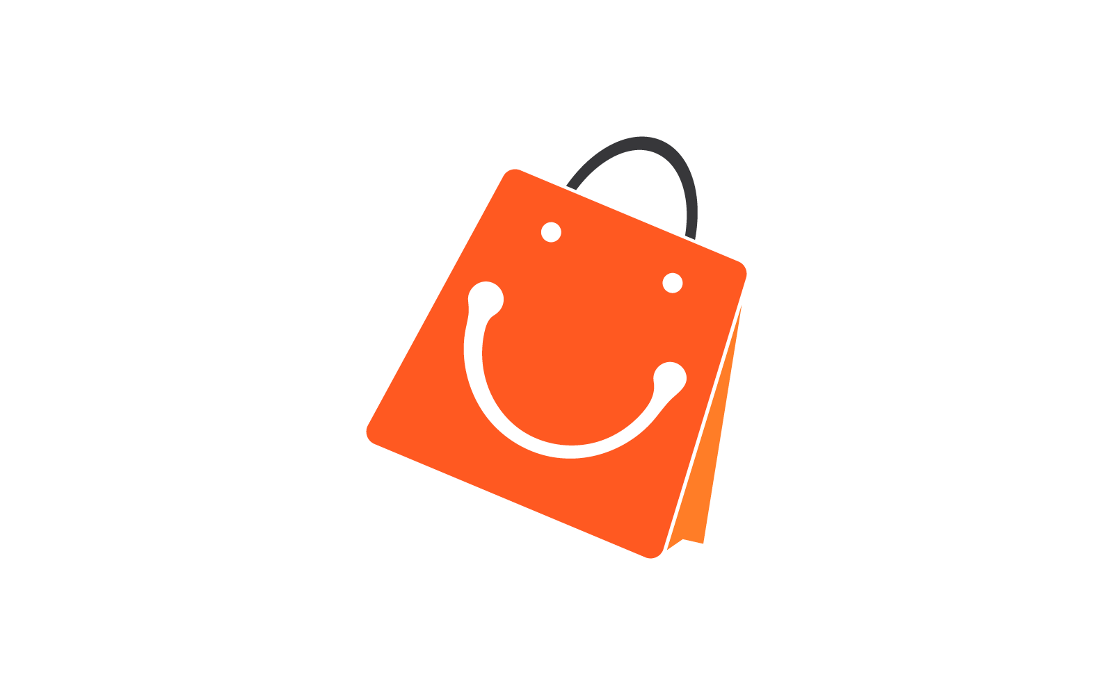 Шаблон логотипа сумки для покупок, векторный плоский дизайн
