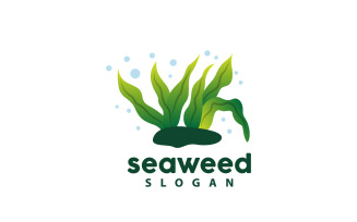 Seaweed Logo Underwater Plant Vector V10