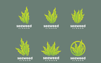 Seaweed Logo Underwater Plant Vector V1