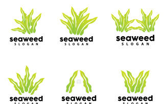 Seaweed Logo Underwater Plant Vector V2