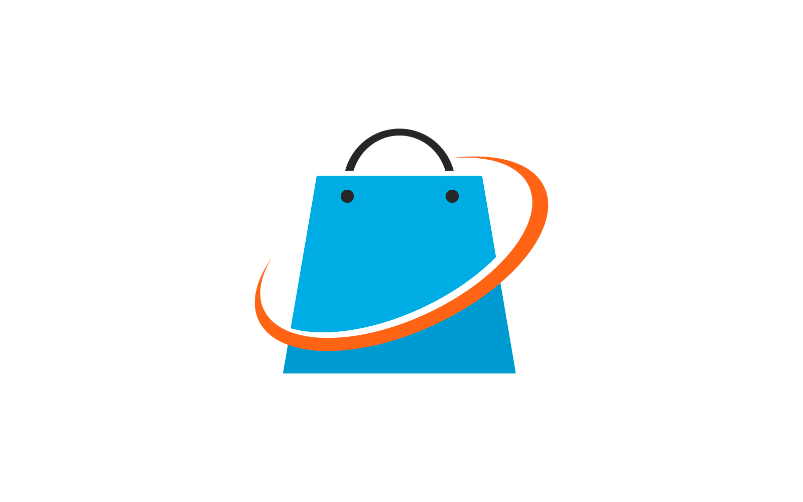 Shopping bag icon vector flat design template