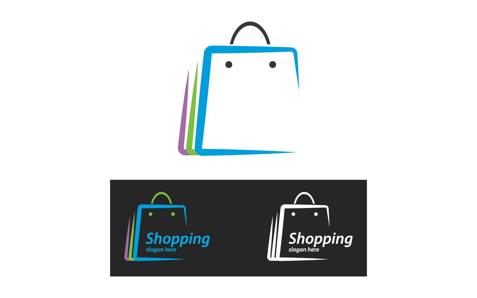 Shopping bag logo icon vector design template