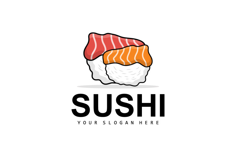 Sushi Logo Japanese Seafood Vector V10 Logo Template