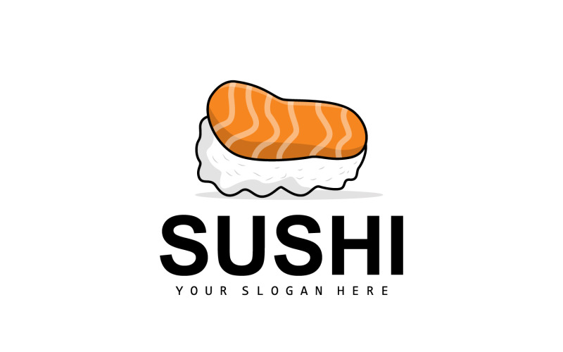 Sushi Logo Japanese Seafood Vector V1 Logo Template