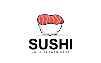 Sushi Logo Japanese Seafood Vector V3