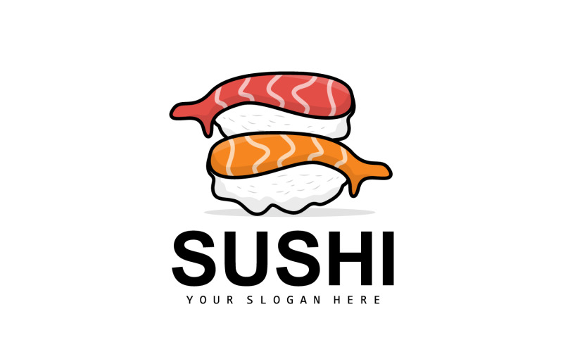 Sushi Logo Japanese Seafood Vector V7 Logo Template