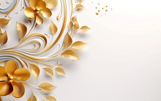 Swirls Ornaments Background Created From Pouring Gold 40